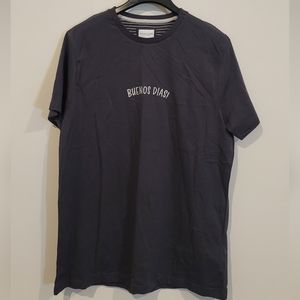 DENIM & FLOWER tee shirt, Large, Gray NWOT